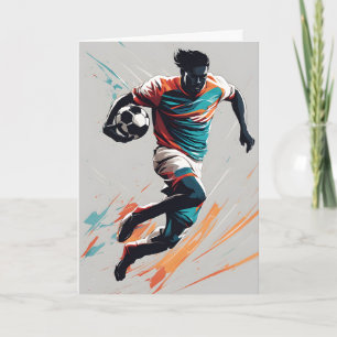 Carte Pop Art Football européen Fête des pères de footba