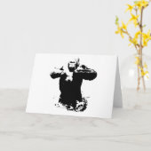 Carte Pop Art Gorilla Beating Chest Grey Card (Fleur jaune)