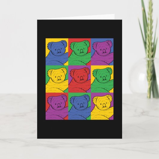 Carte Pop Art Koala (Devant)