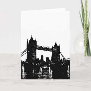 Carte Pop Art Londres Tower Bridge