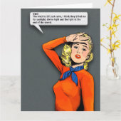 Carte Pop Art Woman pleure (Fleur jaune)