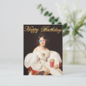 Carte Pop Corn Diva avec lunettes 3D (Debout devant)