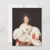 Carte Pop Corn Diva avec lunettes 3D (Dos)