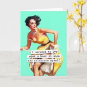 Carte Pop Open a Bottle of Beer Birthday (Fleur jaune)