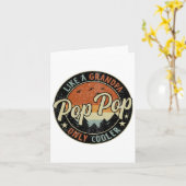 Carte Pop Pop comme un grand-père mais en plus cool Vint (Fleur jaune)
