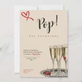 Carte Pop! The Champagne romantic Bridal Shower card (Devant)