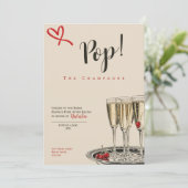 Carte Pop! The Champagne romantic Bridal Shower card (Debout devant)