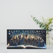 Carte Pop-up Book City à minuit 3 Joyeux Noël FC (Debout devant)