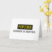 Carte Popcorn : Le dîner est servi (Fleur jaune)
