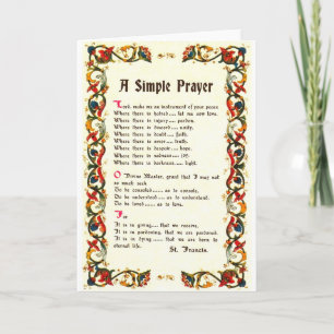 Carte =Pope simple florentin Francis de Prayer= St