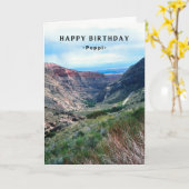Carte Poppi Anniversaire Big Horn Mountains Wyoming Card (Fleur jaune)