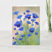 Carte Poppies bleues (Devant)