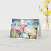 Carte Poppies d'aquarelle (Fleur jaune)