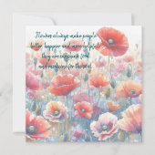 Carte Poppies d'Islande et citation (Devant)