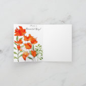 Carte Poppies orange et rouges colorées (Intérieur)