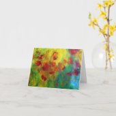 Carte "Poppies" Rouge et orange (Fleur jaune)