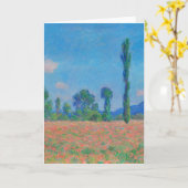 Carte Poppies rouges Ciel bleu par Monet - Champ de pavo (Fleur jaune)