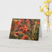 Carte Poppies Rouges, En Flandre Fields Poème (Fleur jaune)
