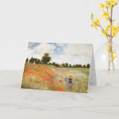 Carte Poppies rouges en floraison - Claude Monet (Fleur jaune)
