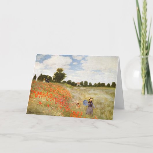 Carte Poppies rouges en floraison - Claude Monet (Devant)