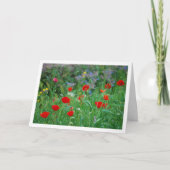 Carte Poppies rouges et fleurs sauvages (Devant)