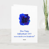 Carte Poppy bleu (Dos)