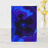 Carte Poppy bleu (Fleur jaune)
