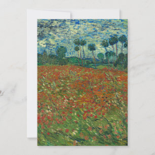 Carte Poppy field by Vincent van Gogh Fine Art