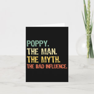 Carte Poppy l'homme le mythe l'influence D drôle rétro