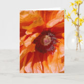 Carte Poppy orange (Fleur jaune)