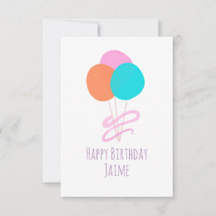 Carte Pops de gâteau à l'aquarelle Pâtissier Anniversair