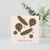 Carte Pops de gâteau de donuts éclair Saint-Valentin (Debout devant)