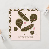 Carte Pops de gâteau de donuts éclair Saint-Valentin (Devant/Arrière en situation)