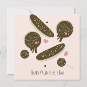 Carte Pops de gâteau de donuts éclair Saint-Valentin