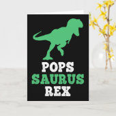 Carte Pops-saurus Rex Dino Dinosaure Drôle Popssaurus  (Fleur jaune)