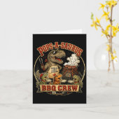 Carte Pops un saurus équipe BBQ drôle de dinosaure papa (Fleur jaune)