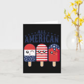 Carte Popsicle du 4 juillet Drapeau des États-Unis Patri (Fleur jaune)