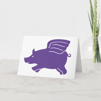 Carte Porc de vol - pourpre