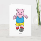 Carte Porc en coureur à la course (Dos)