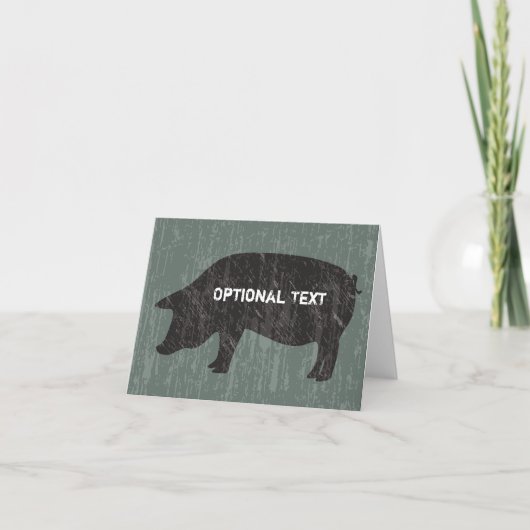 Carte Porc Noir Rustique (Devant)