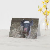 Carte Porcelet en paille (Fleur jaune)