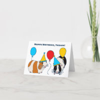 Porcs et ballons de Guinée mignons Anniversaire