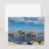 Carte Port de Sliema et gratte-ciel à Malte (Devant / Derrière)
