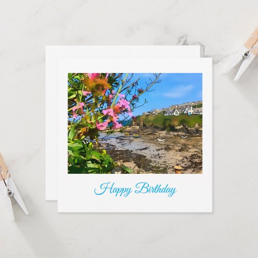 Carte Port Isaac Cornwall Harbour Friends (Devant/Arrière en situation)