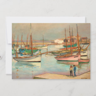 Carte Port sur l'île d'Yeu Henri Lebasque