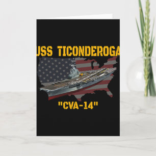 Carte Porte-avions Uss Ticonderoga Cva-14 vétérans D