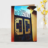 Carte Porte bleue (Fleur jaune)