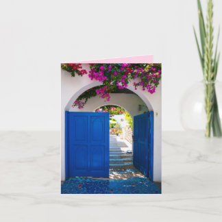 Carte Porte bleue de style grec et turc