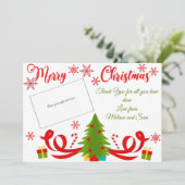 Carte Porte-carte cadeau chic pour arbre de Noël (Debout devant)