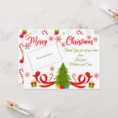Carte Porte-carte cadeau chic pour arbre de Noël (Devant/Arrière en situation)